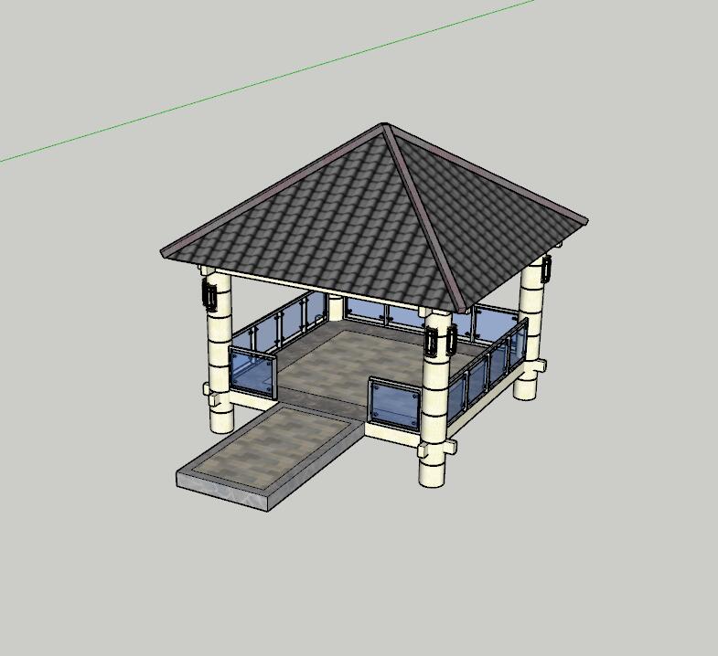 SU亭子模型sketchup模型11-SU建筑景观室内模型