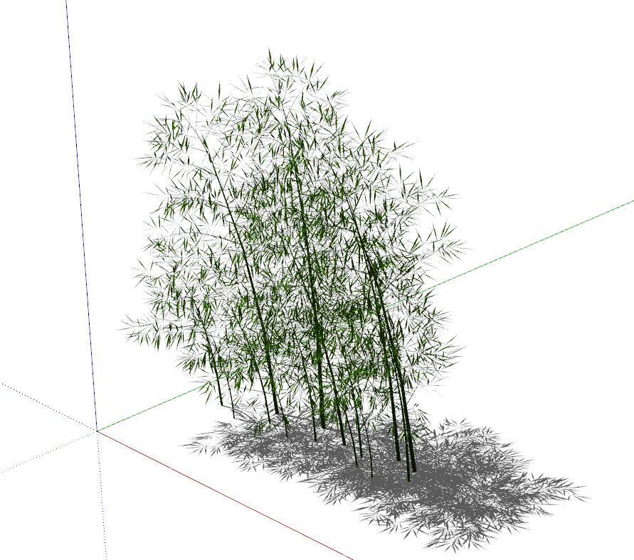 竹子系列SU模型sketchup模型5-SU建筑景观室内模型