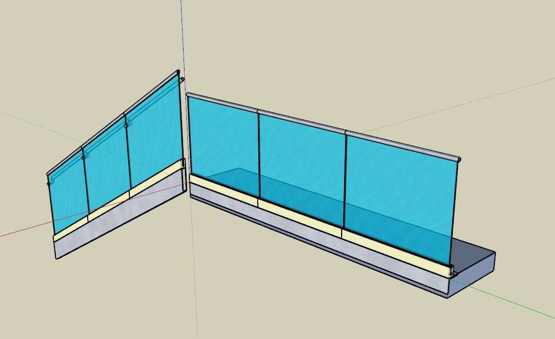 栏杆SU模型sketchup模型1-SU建筑景观室内模型