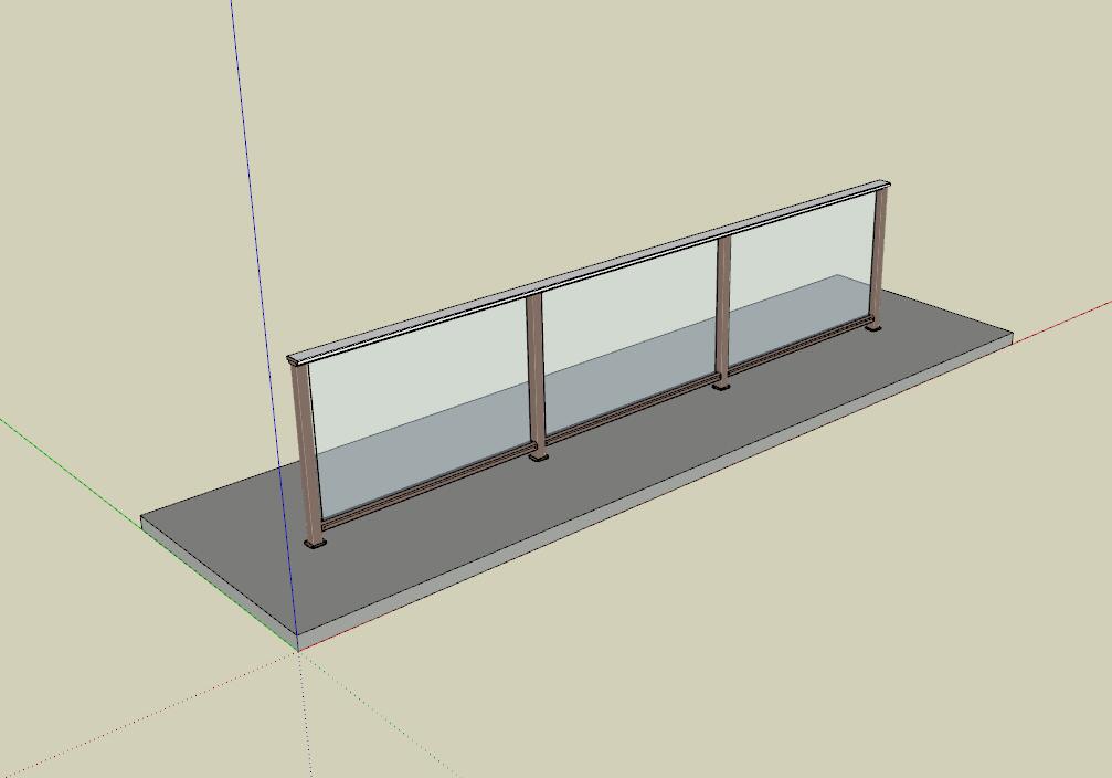 栏杆SU模型sketchup模型4-SU建筑景观室内模型