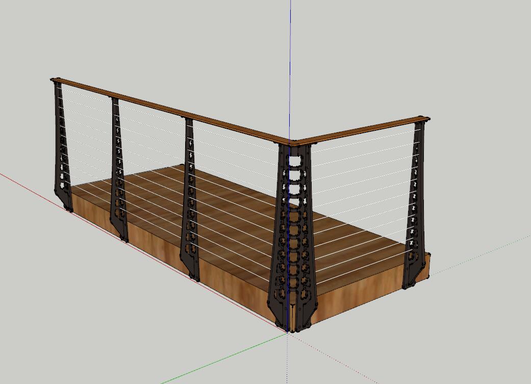 栏杆SU模型sketchup模型26-SU建筑景观室内模型