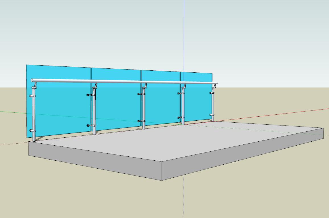 栏杆SU模型sketchup模型33-SU建筑景观室内模型