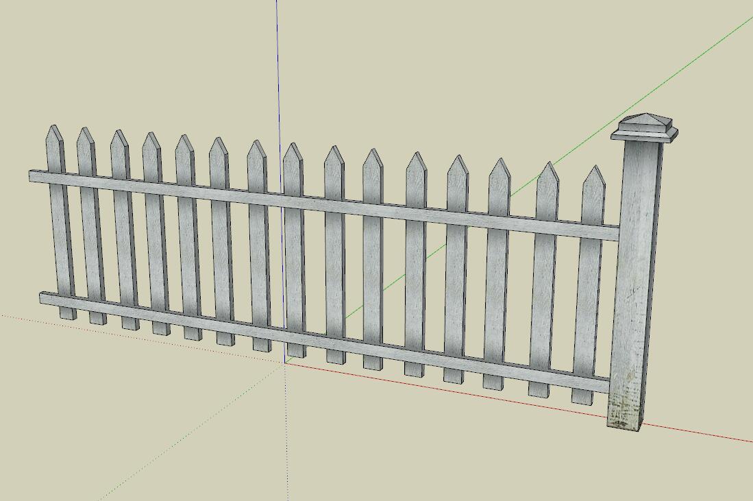 栏杆SU模型sketchup模型38-SU建筑景观室内模型