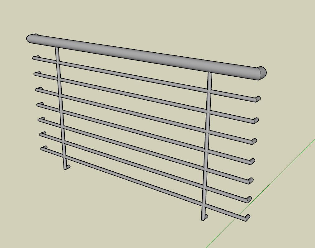 栏杆SU模型sketchup模型54-SU建筑景观室内模型