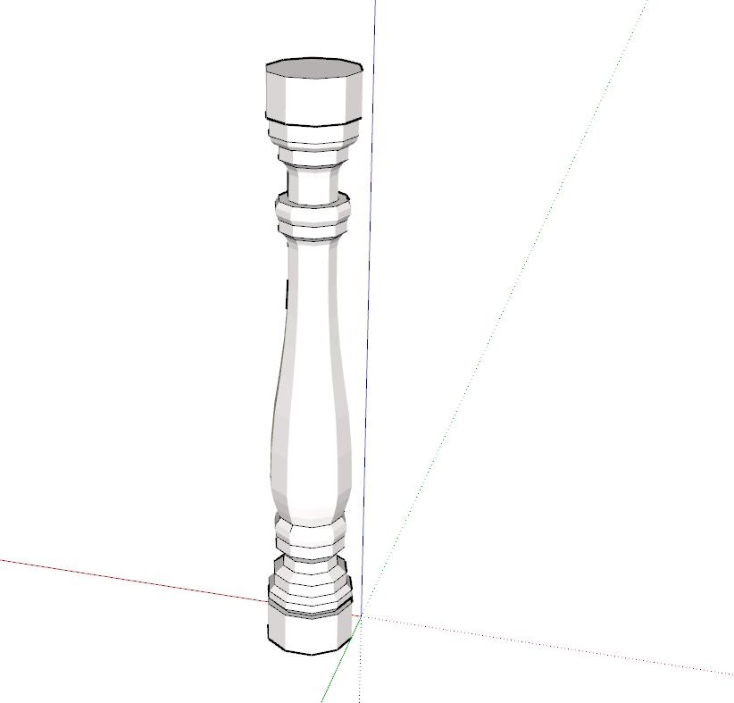 栏杆围栏SU模型sketchup模型41-SU建筑景观室内模型