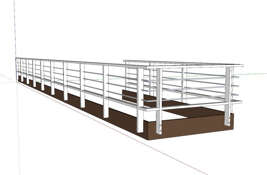 栏杆围栏SU模型sketchup模型56-SU建筑景观室内模型