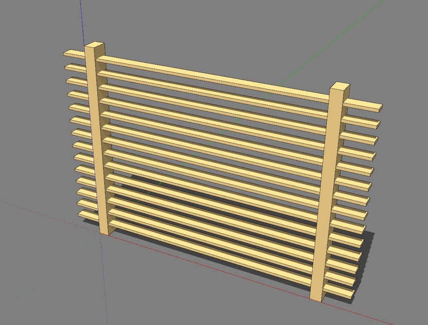 栏杆围栏SU模型sketchup模型57-SU建筑景观室内模型