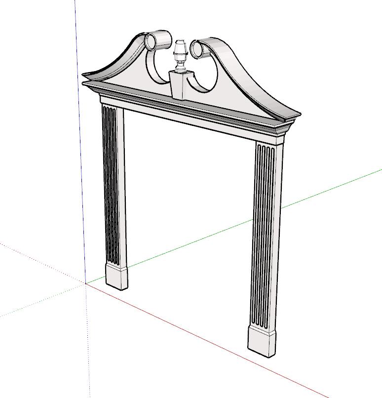 门SU模型sketchup模型26-SU建筑景观室内模型