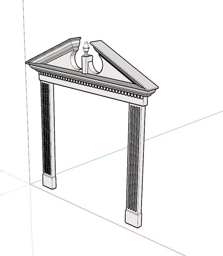 门SU模型sketchup模型39-SU建筑景观室内模型