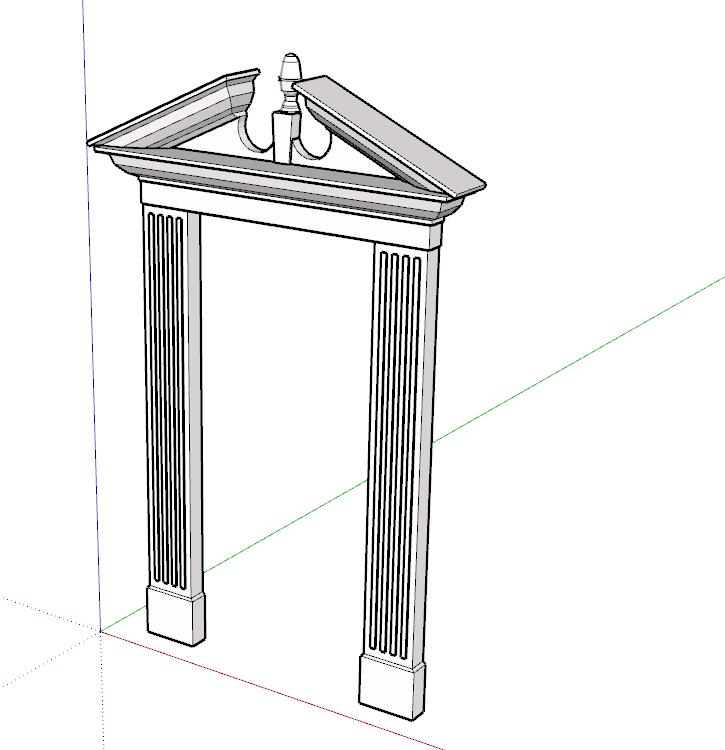 门SU模型sketchup模型40-SU建筑景观室内模型