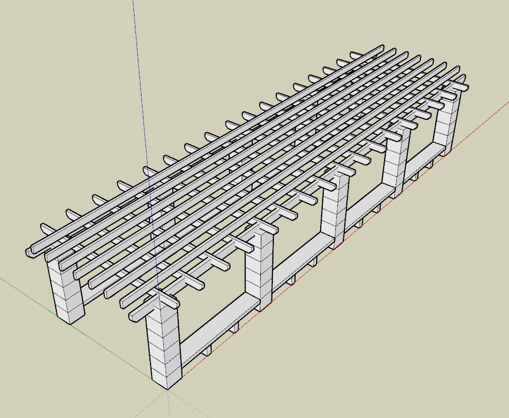 花廊架SU模型sketchup模型5-SU建筑景观室内模型