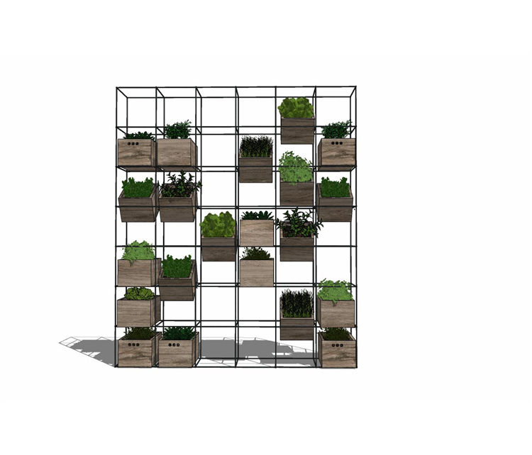 花墙SU模型sketchup模型1-SU建筑景观室内模型