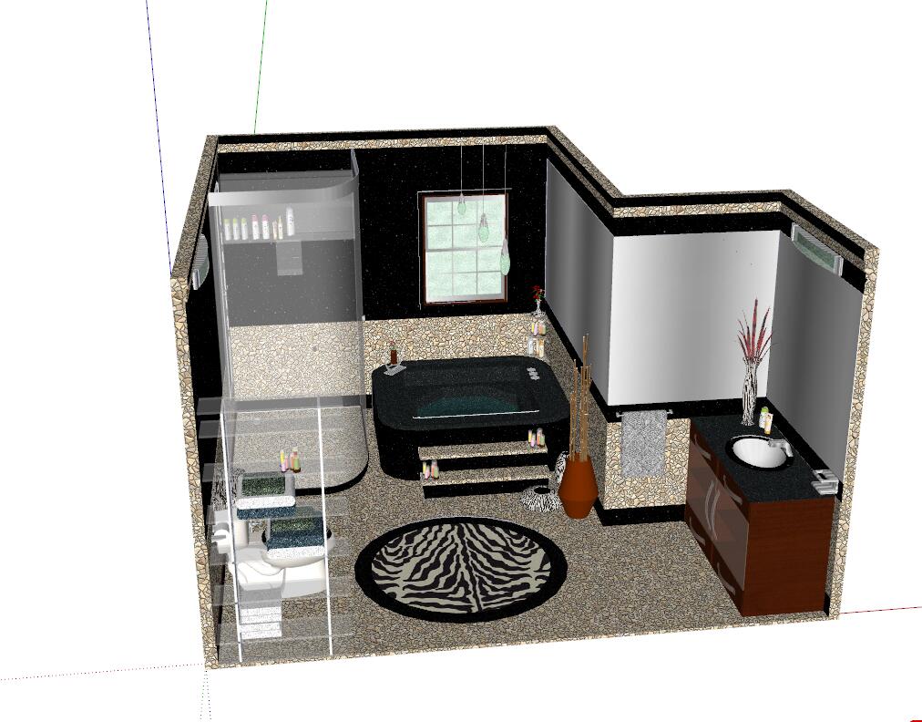 卫浴SU模型sketchup模型177-SU建筑景观室内模型