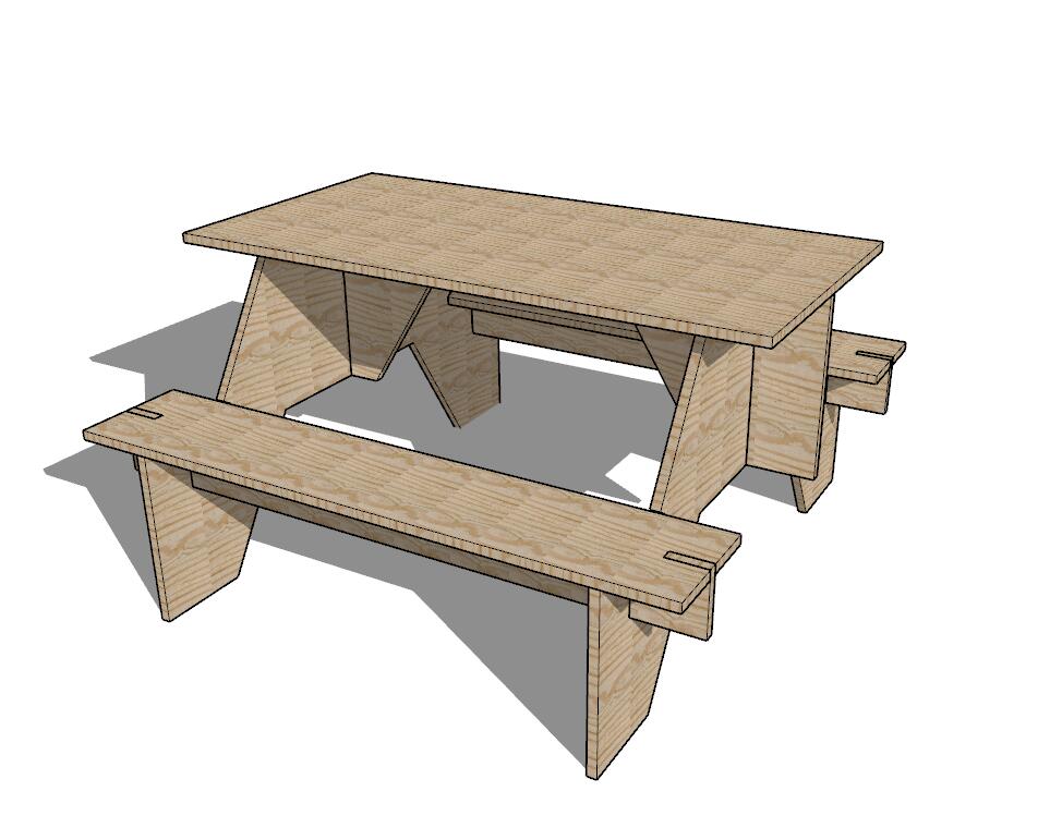 儿童桌椅SU模型sketchup模型17-SU建筑景观室内模型