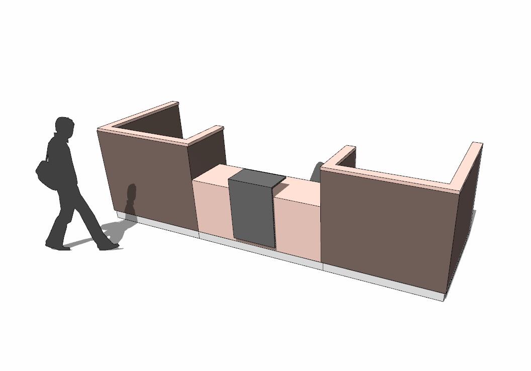 前台接待sketchup模型18-SU建筑景观室内模型