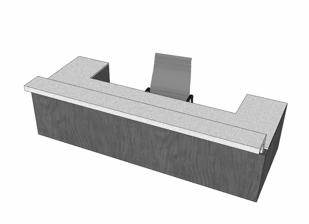 前台接待sketchup模型24-SU建筑景观室内模型