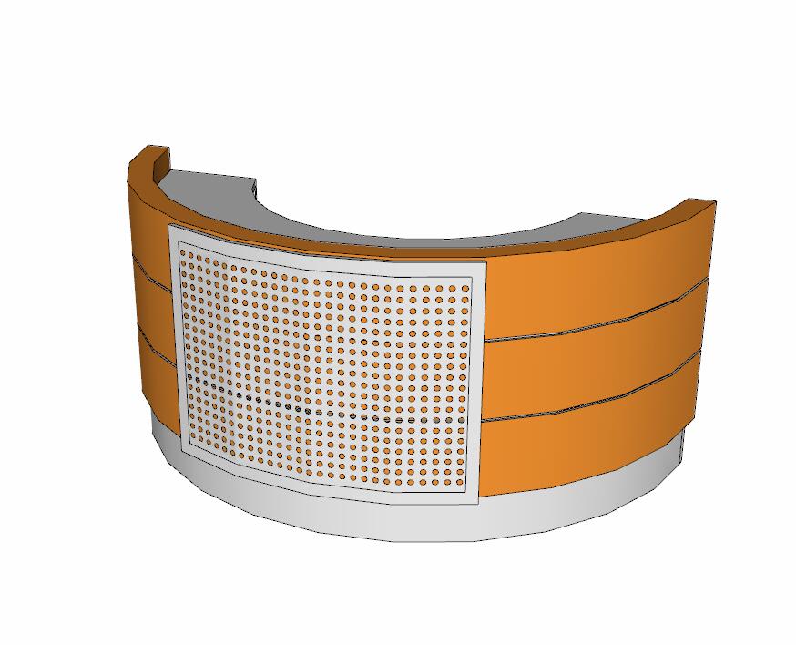 前台接待sketchup模型58-SU建筑景观室内模型