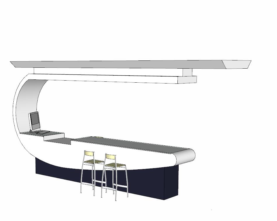 前台接待sketchup模型59-SU建筑景观室内模型