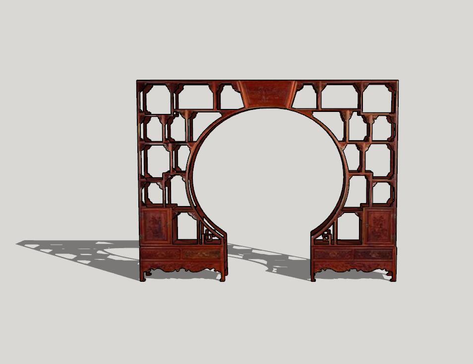 室内中式家具SU模型sketchup模型3-SU建筑景观室内模型