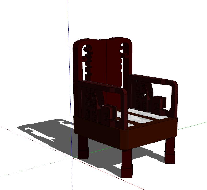 新中式风格家具SU模型sketchup模型40-SU建筑景观室内模型