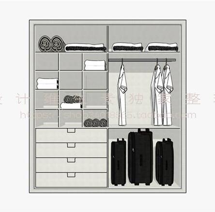 衣柜SU模型sketchup模型22-SU建筑景观室内模型