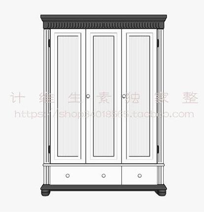 衣柜SU模型sketchup模型39-SU建筑景观室内模型