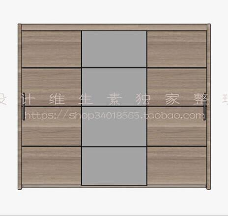 衣柜SU模型sketchup模型57-SU建筑景观室内模型