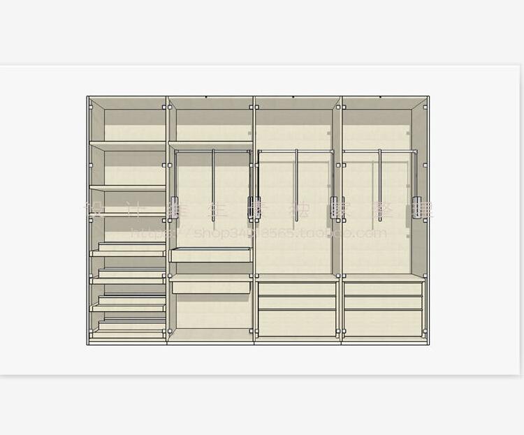 衣柜SU模型sketchup模型66-SU建筑景观室内模型