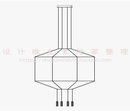 吊灯SU模型sketchup模型2-SU建筑景观室内模型