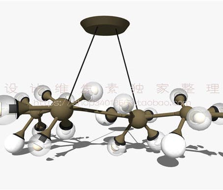 吊灯SU模型sketchup模型24-SU建筑景观室内模型