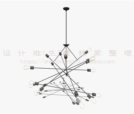 吊灯SU模型sketchup模型54-SU建筑景观室内模型