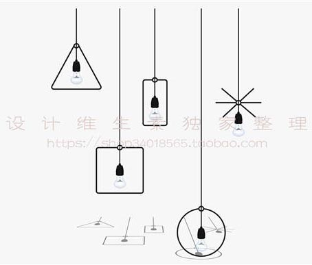 吊灯SU模型sketchup模型96-SU建筑景观室内模型