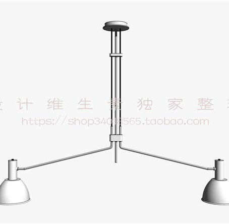 吊灯SU模型sketchup模型167-SU建筑景观室内模型