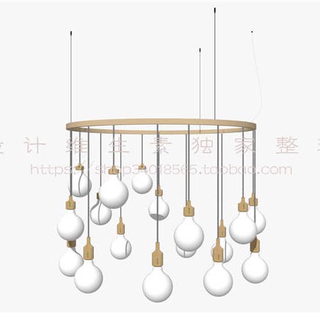 吊灯SU模型sketchup模型185-SU建筑景观室内模型