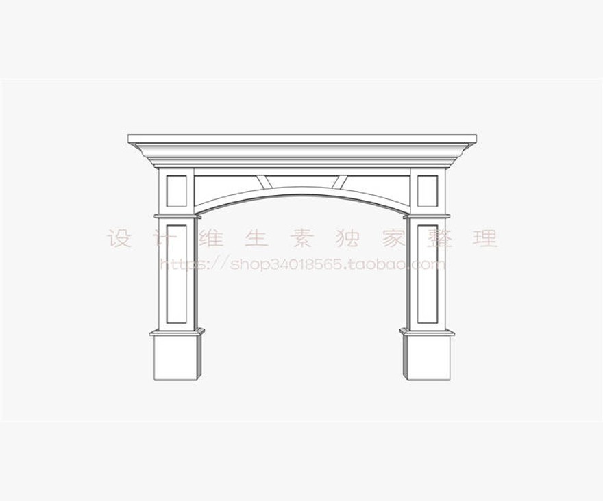 壁炉SU模型sketchup模型5-SU建筑景观室内模型