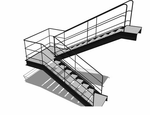 旋转楼梯电梯扶梯SU模型sketchup模型55-SU建筑景观室内模型