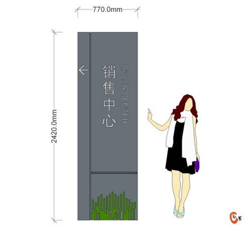 公共空间指示牌sketchup模型16-SU建筑景观室内模型