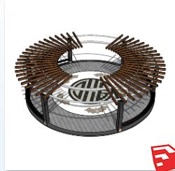 新中式风格廊架SU模型sketchup模型5-SU建筑景观室内模型