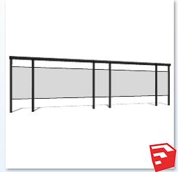 玻璃栏杆SU模型sketchup模型40-SU建筑景观室内模型