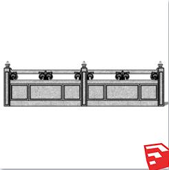 中式栏杆SU草图模型sketchup模型13-SU建筑景观室内模型