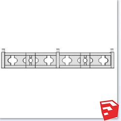 中式栏杆SU草图模型sketchup模型32-SU建筑景观室内模型