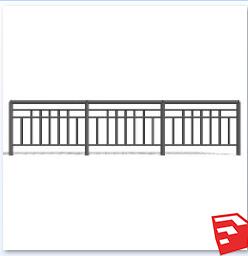 不锈钢栏杆SU模型sketchup模型22-SU建筑景观室内模型