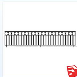 铁艺栏杆SU模型sketchup模型41-SU建筑景观室内模型