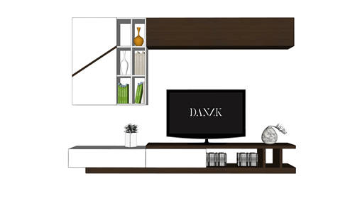 电视柜SU模型整理sketchup模型1-SU建筑景观室内模型