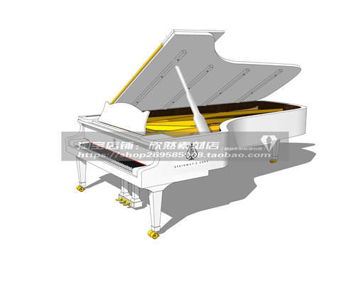 乐器SU模型sketchup模型61-SU建筑景观室内模型