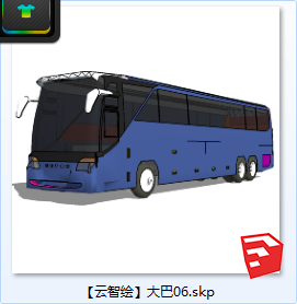 公交车大巴车火车SU模型sketchup模型6-SU建筑景观室内模型
