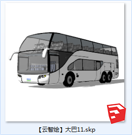 公交车大巴车火车SU模型sketchup模型11-SU建筑景观室内模型