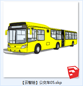 公交车大巴车火车SU模型sketchup模型16-SU建筑景观室内模型