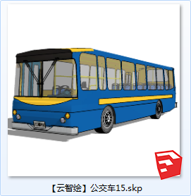 公交车大巴车火车SU模型sketchup模型26-SU建筑景观室内模型
