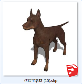 式地奔跑动物SU模型sketchup模型15-SU建筑景观室内模型